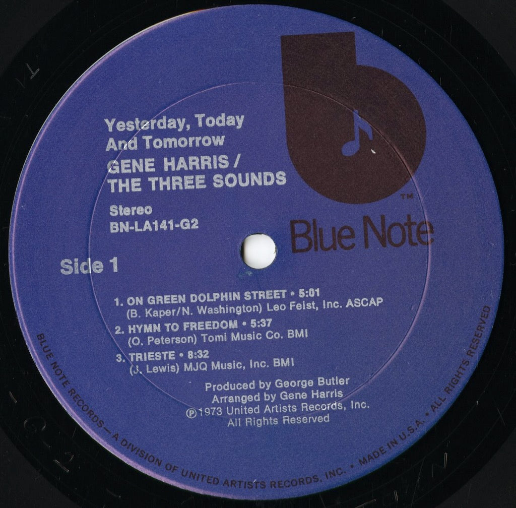 Gene Harris - Yesterday, Today & Tomorrow (BN-LA141-G2) 1973 US Blue Note|中古LP