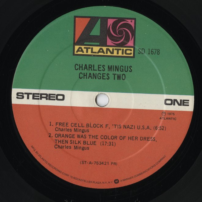 Charles Mingus - Changes Two (SD 1678) LP 1975 US Atlantic|中古LP