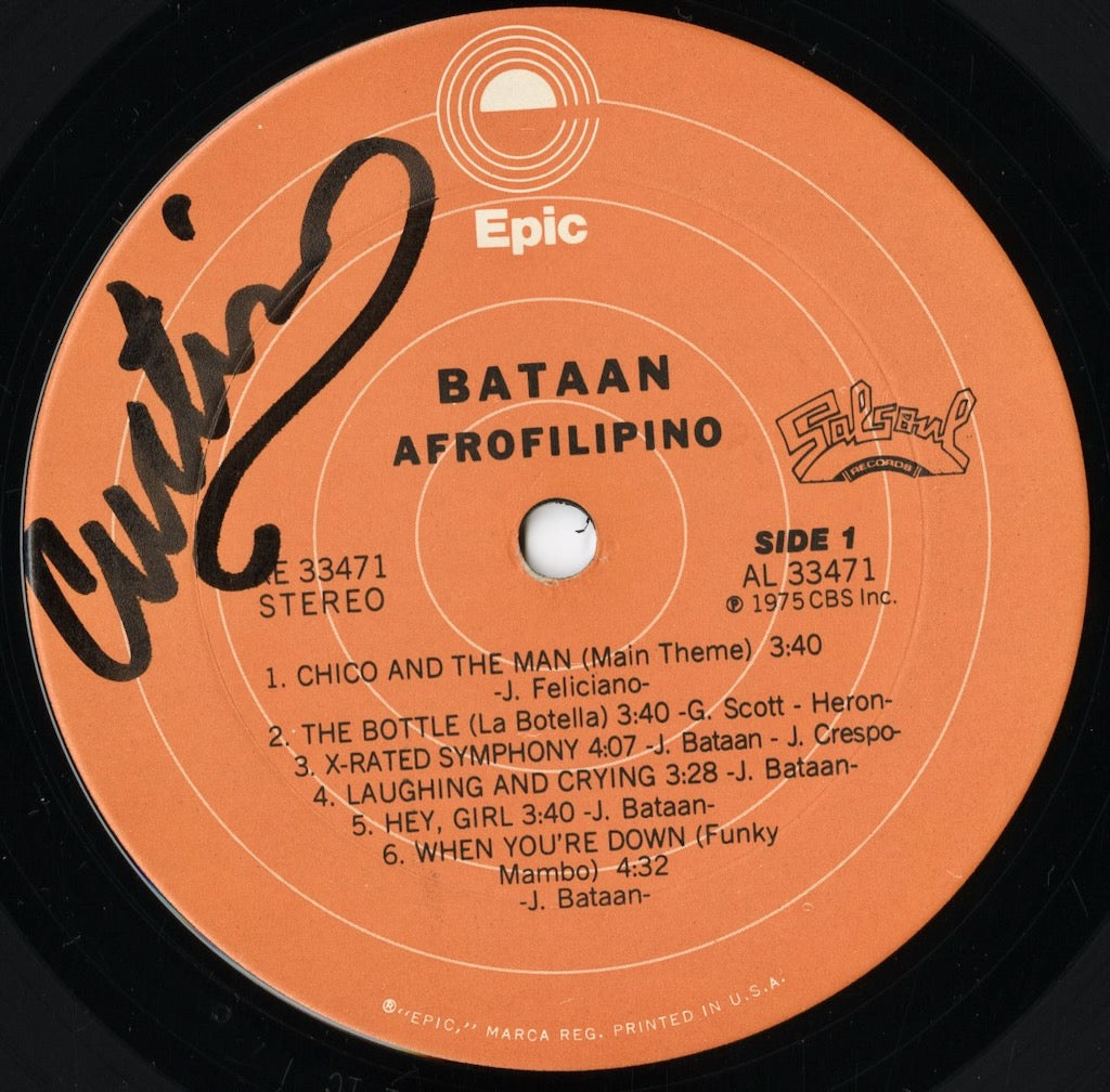 Joe Bataan – Afrofilipino (KE 33471) LP 1975 US Epic オリジナル盤