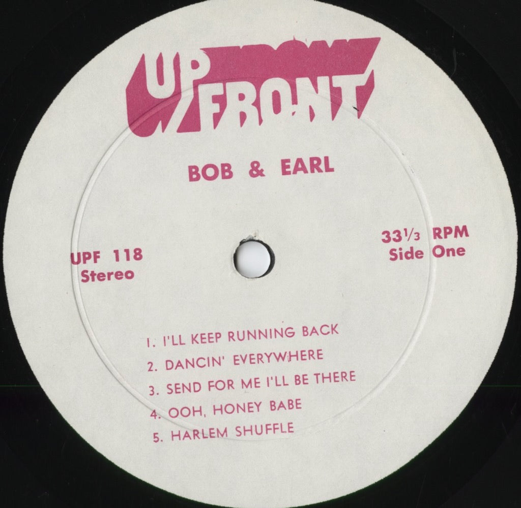 Bob & Earl - Bob & Earl (UPF 118) 1969 US Up Front|中古LP