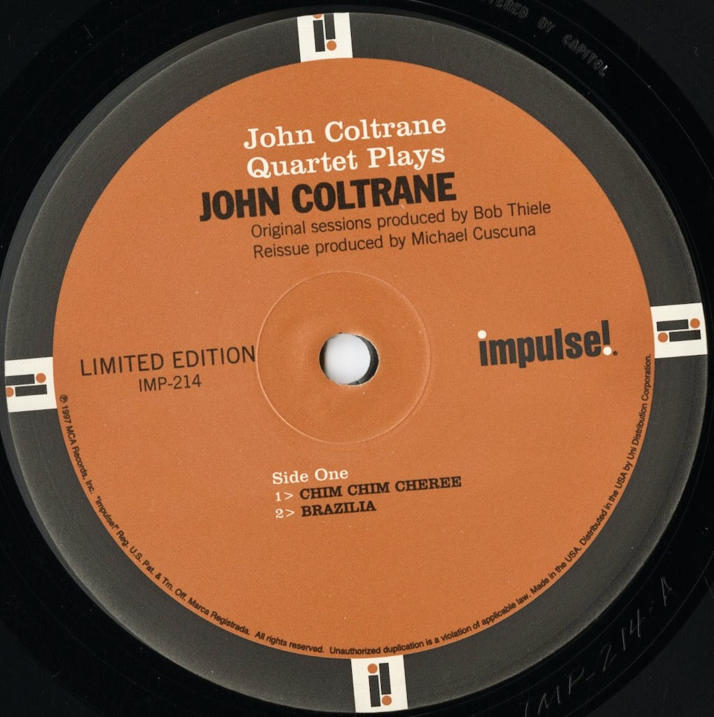 John Coltrane / The John Coltrane Quartet Plays (IMP-214) LP US Impulse|中古LP