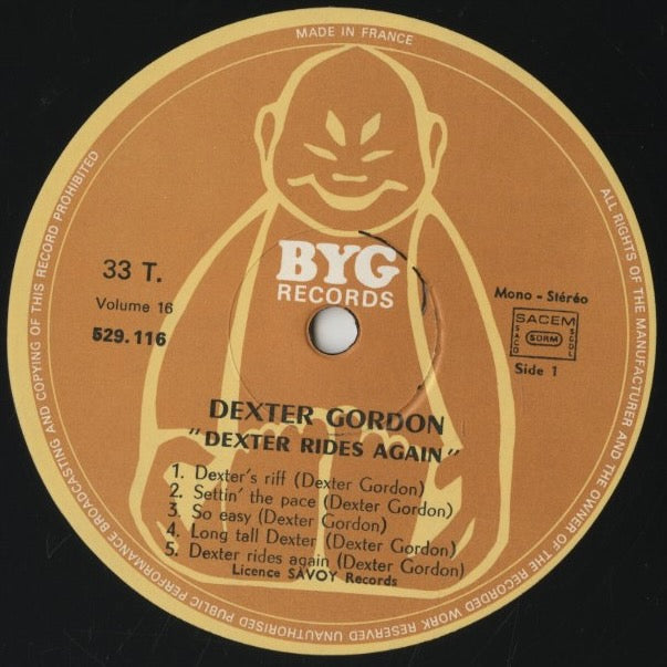 Dexter Gordon / デクスター・ゴードン / Dexter Rides Again (529 116)