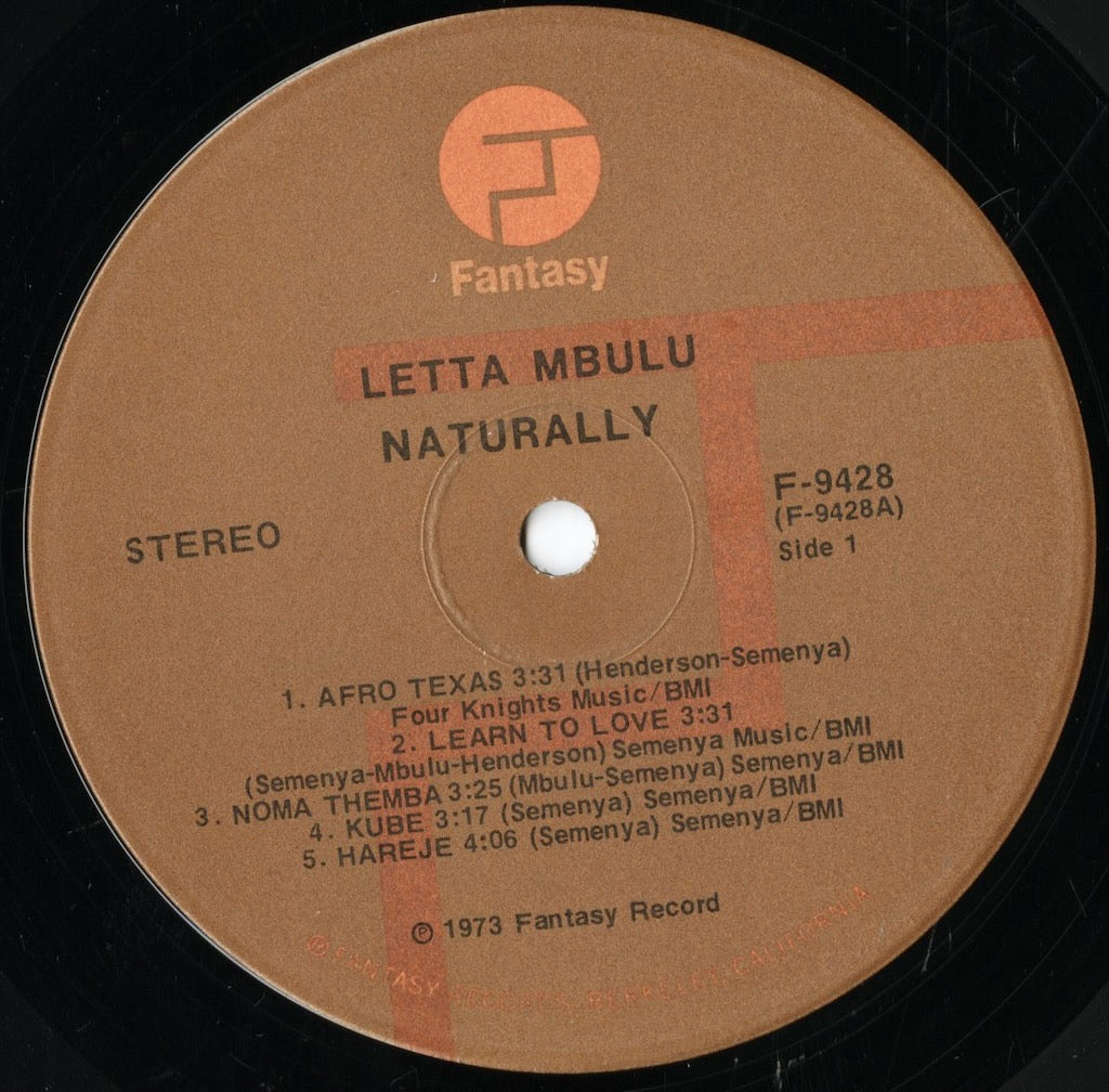 Letta Mbulu – Naturally (F9428) LP 1973 US Fantasy|中古LP