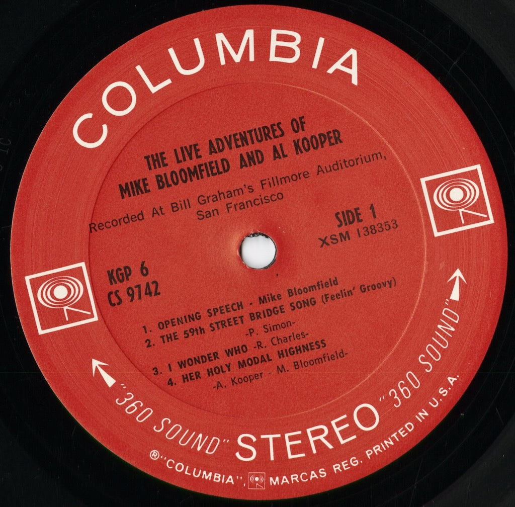 Mike Bloomfield And Al Kooper - The Live Adventures Of Mike Bloomfield And Al Kooper (CS 9765) 1969 US Columbia|中古LP