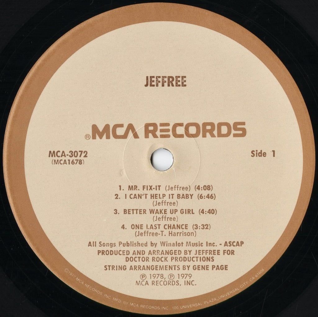 Jeffree - Jeffree (MCA 20638) 1979 US MCA|中古LP