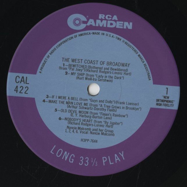 Nancie Malcomb / ナンシー・マルコム / The West Coast Of Broadway (BVJJ-2856)