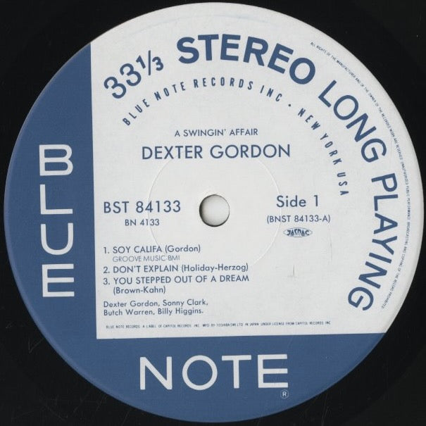 Dexter Gordon / デクスター・ゴードン / A Swingin' Affair (BN 4133)
