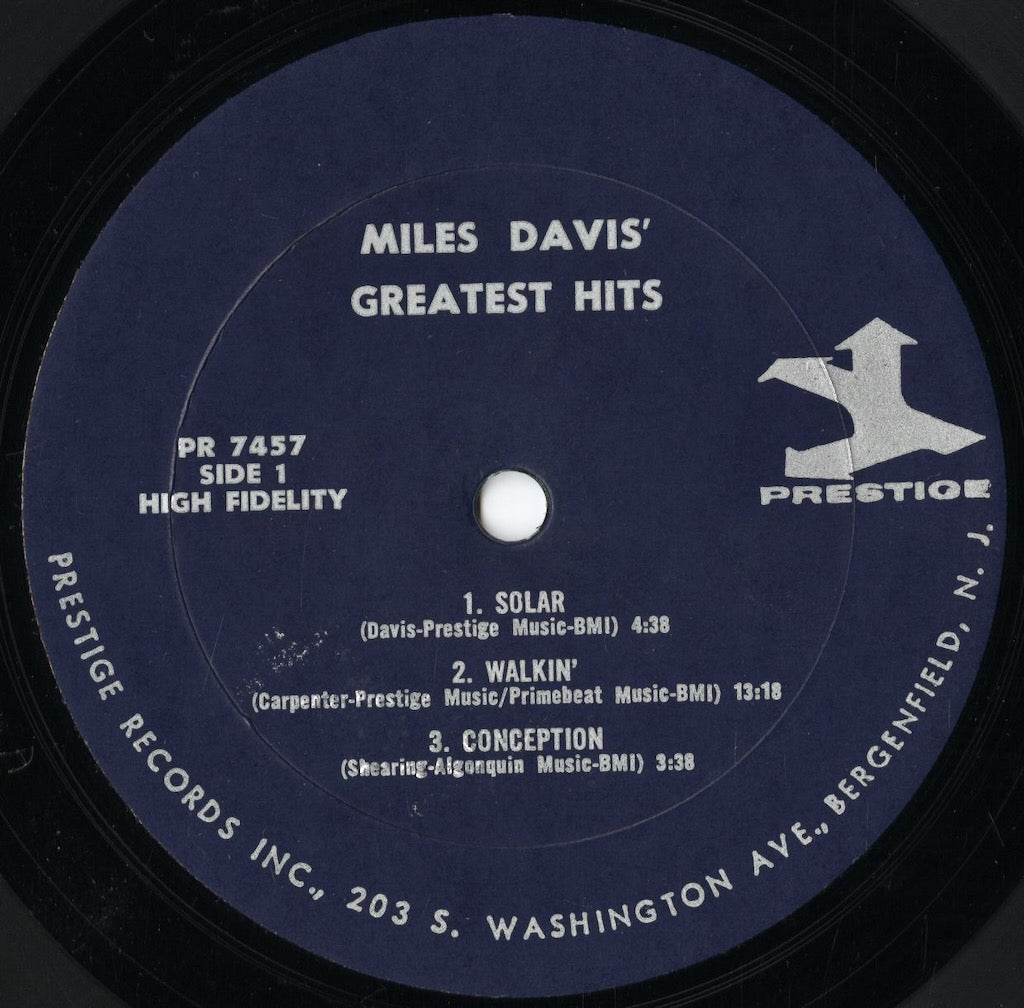 Miles Davis - Greatest Hits (PR 7457) 1967 US Prestige|中古LP