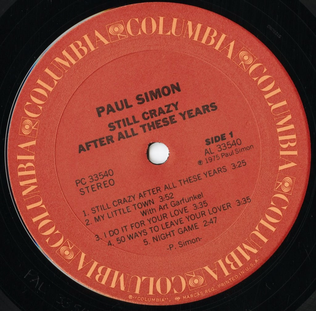 Paul Simon - Still Crazy After All These Years (PC 33540) LP 1975 US Columbia|中古LP
