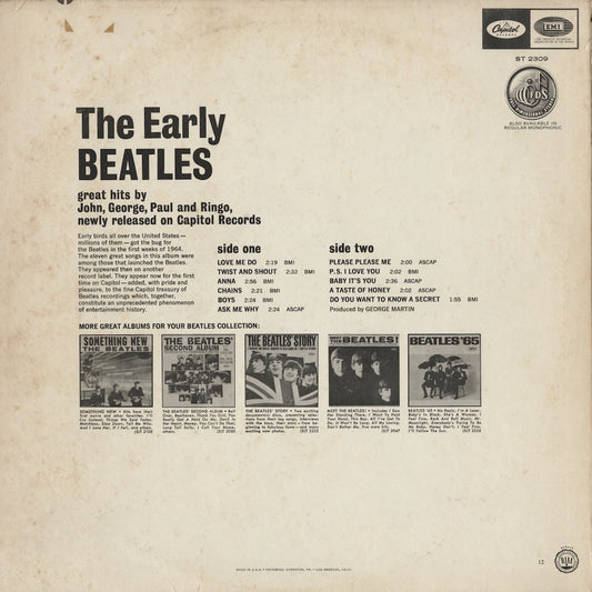 The Beatles - The Early Beatles (ST 2309) LP 1971 US Apple|中古LP
