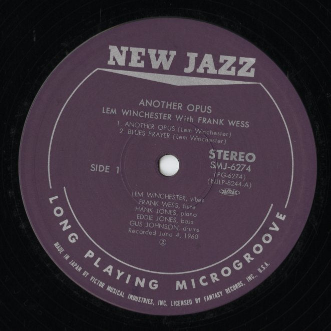 Lem Winchester - Another Opus (SMJ 6274) LP 1980 JPN New Jazz|中古LP