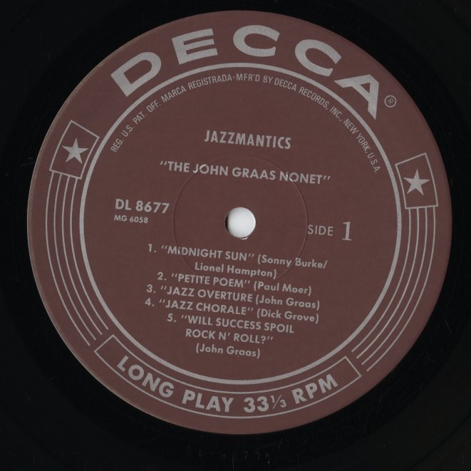 John Graas - Jazzmantics (MVJJ-30013) LP 1993 JPN Decca|中古LP