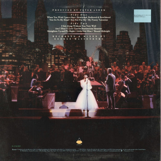 Linda Ronstadt - For Sentimental Reasons (60474-1-E) 1986 US Asylum|中古LP