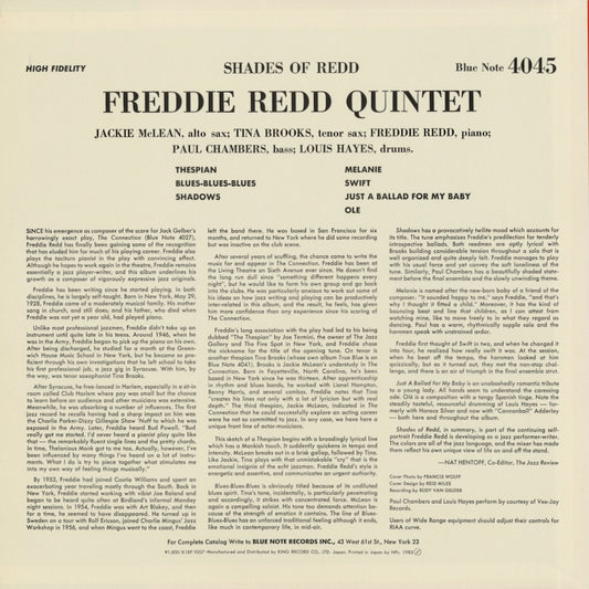 Freddie Redd - Shades Of Redd (K18P 9207) 1983 JPN Blue Note|中古LP