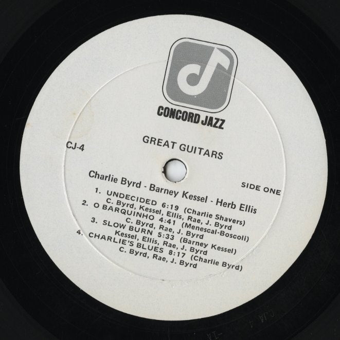 Charlie Byrd, Barney Kessel, Herb Ellis - Great Guitars (CJ-4) LP 1975 US Concord Jazz|中古LP