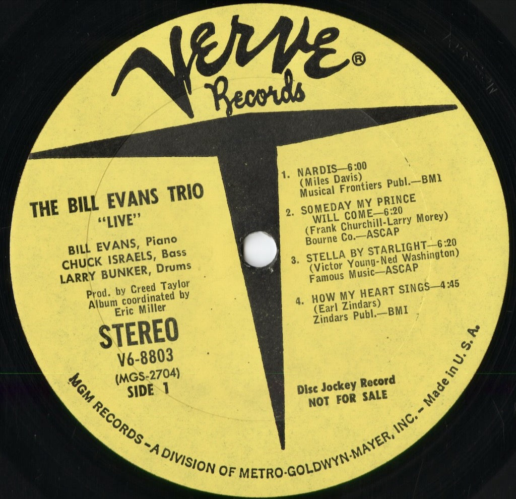 Bill Evans Trio - Live (V6-8803) 1971 US Verve|中古LP
