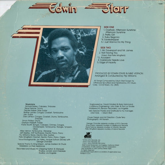 Edwin Starr - S.T. (T-538) LP 1977 US 20th Century|中古LP