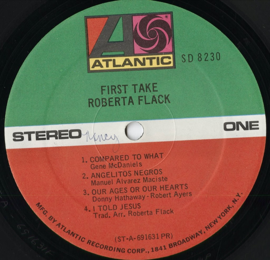 Roberta Flack - First Take (SD 8230) 1969 US Atlantic|中古LP
