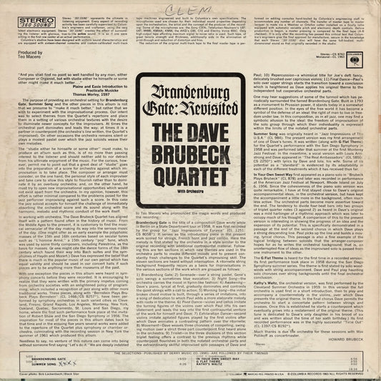 The Dave Brubeck Quartet – Brandenburg Gate: Revisited (CS 8763) LP 1963/1960's US Columbia | 中古LP