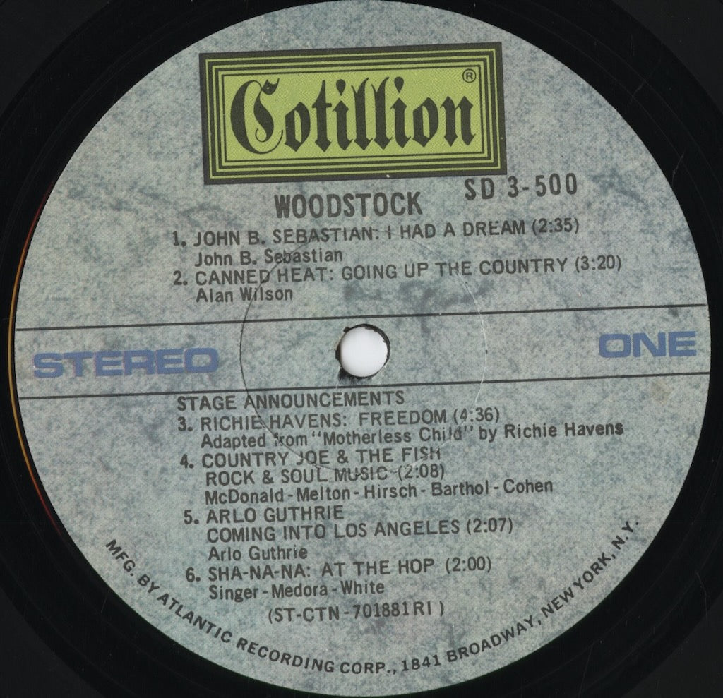 V.A. (Jimi Hendrix, Sly & The Family Stone etc...) - Woodstock - OST (SD 3-500) 1970 US Cotillion|中古LP
