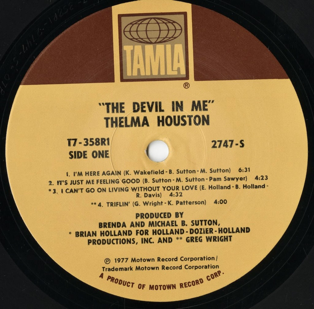 Thelma Houston - The Devil In Me (T7 358R1) LP 1977 US Tamla|中古LP