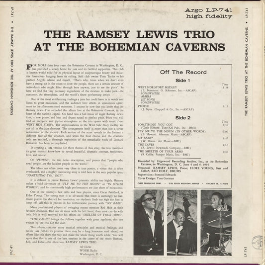 The Ramsey Lewis Trio - At The Bohemian Caverns (LP-741) 1964 US Argo|中古LP