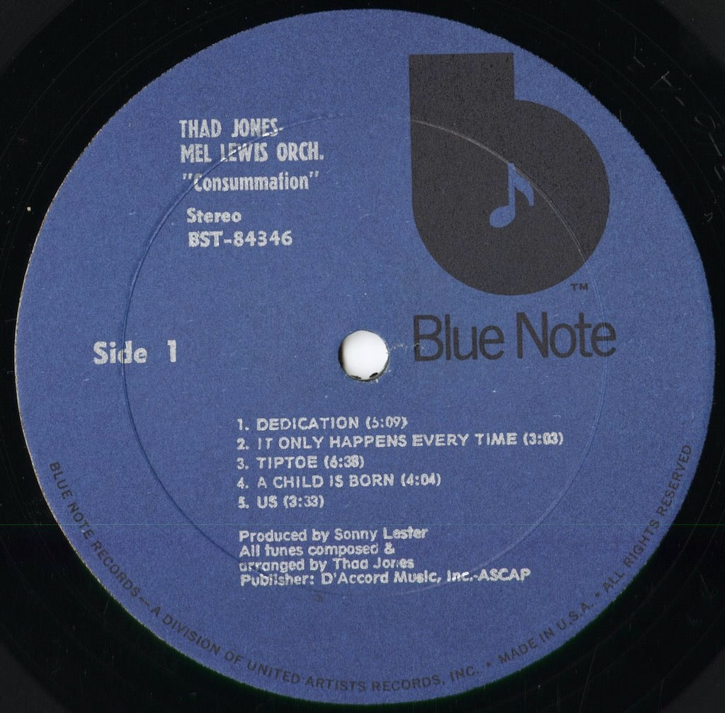 Thad Jones, Mel Lewis – Consummation (BST 84346) LP 1973 US Blue Note|中古LP