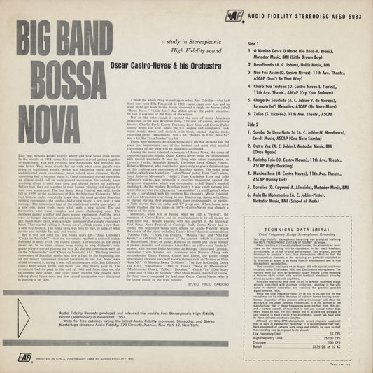 Oscar Castro-Neves & His Orchestra – Big Band Bossa Nova (AFSD5983) 1962 US Audio Fidelity | 中古LP