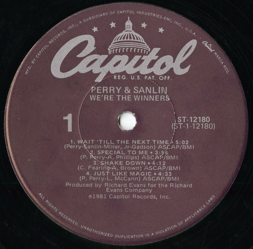 Perry & Sanlin - We're The Winners (ST-12180) 1981 US Capitol|中古LP