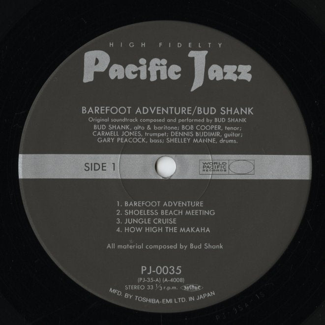 Bud Shank - Barefoot Adventure (PJ-0035) 1992 JPN Pacific Jazz|中古LP