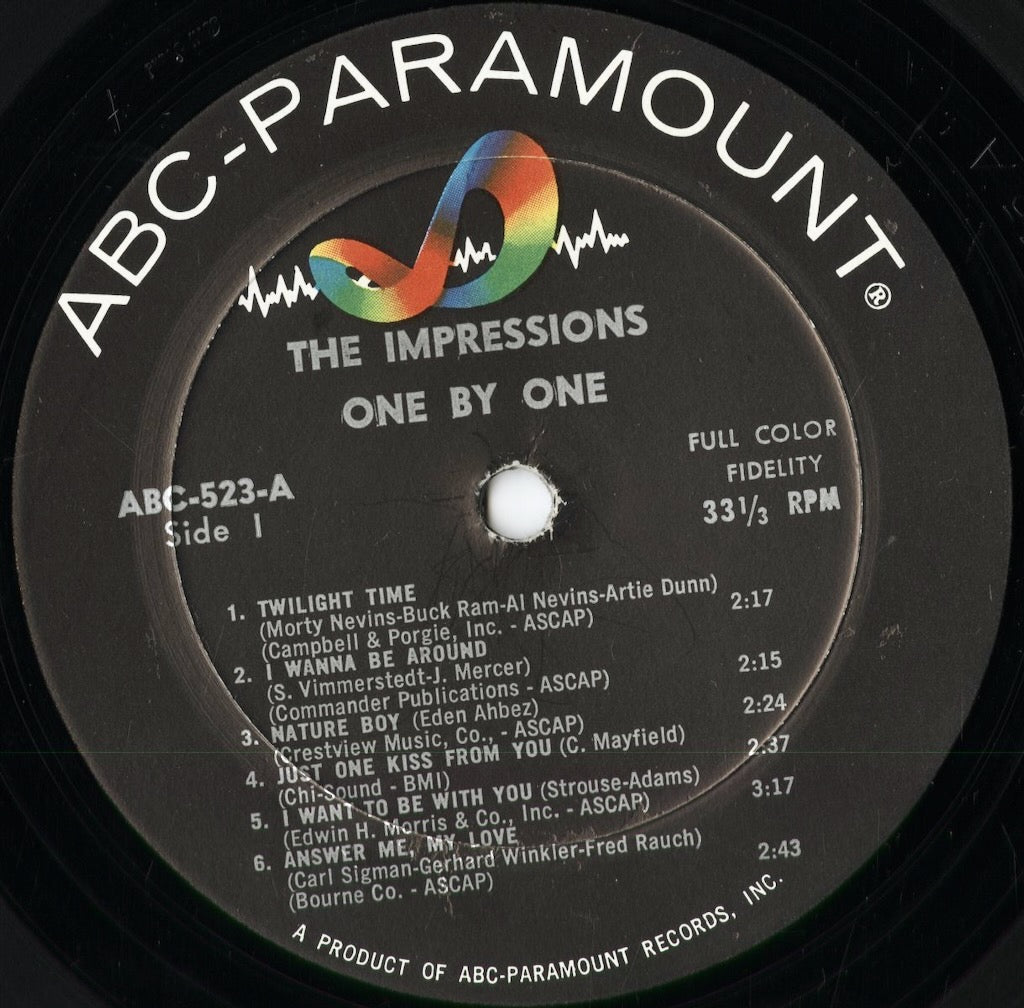 The Impressions - One By One (ABC-523) 1965 US ABC-Paramount|中古LP