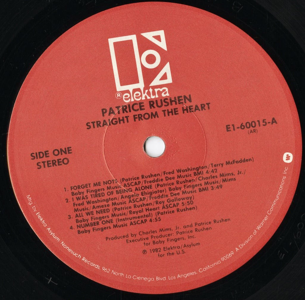 Patrice Rushen - Straight From The Heart (E1-60015) LP 1982 US Elektra|中古LP