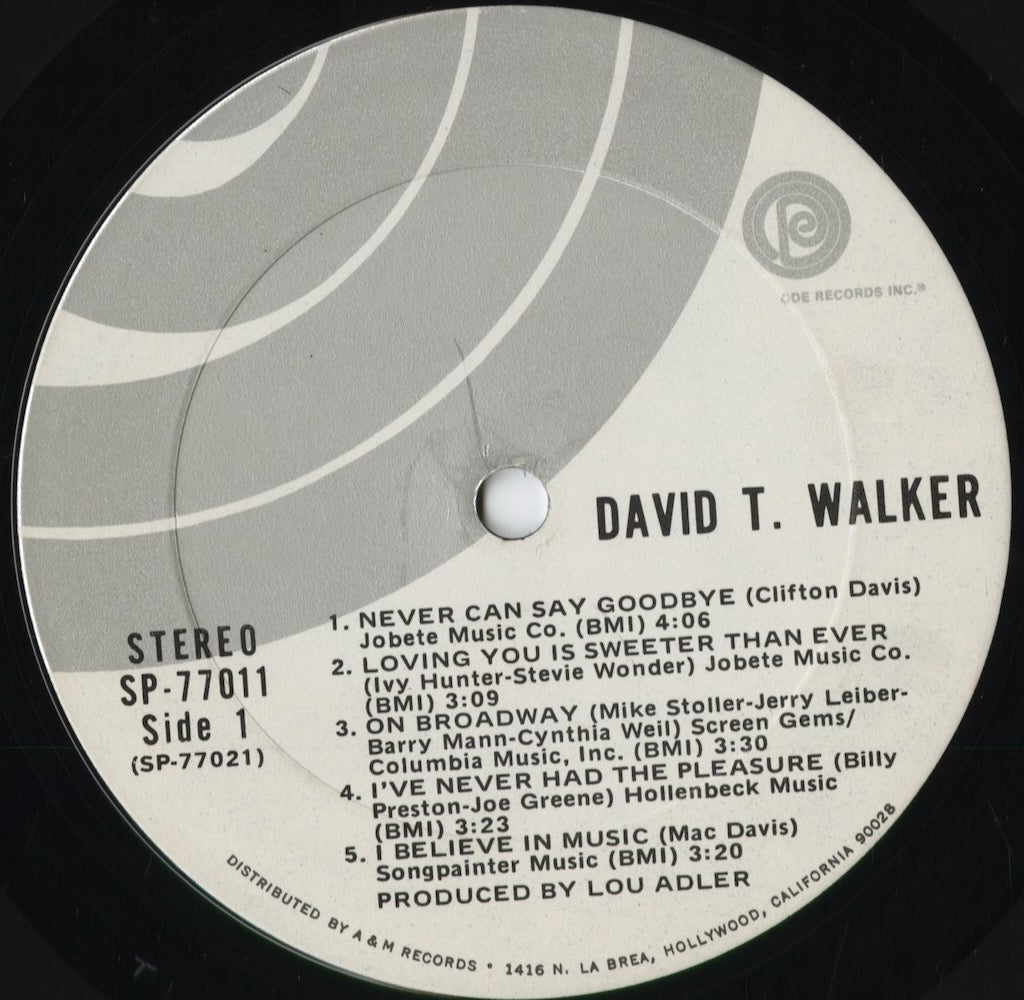 David T. Walker - David T. Walker (SP 77011) 1971 US Ode|中古LP