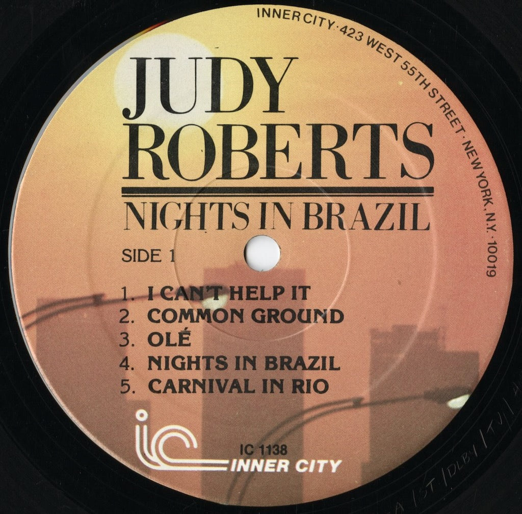Judy Roberts - Nights In Brazil (IC 1138) 1981 US Inner City|中古LP