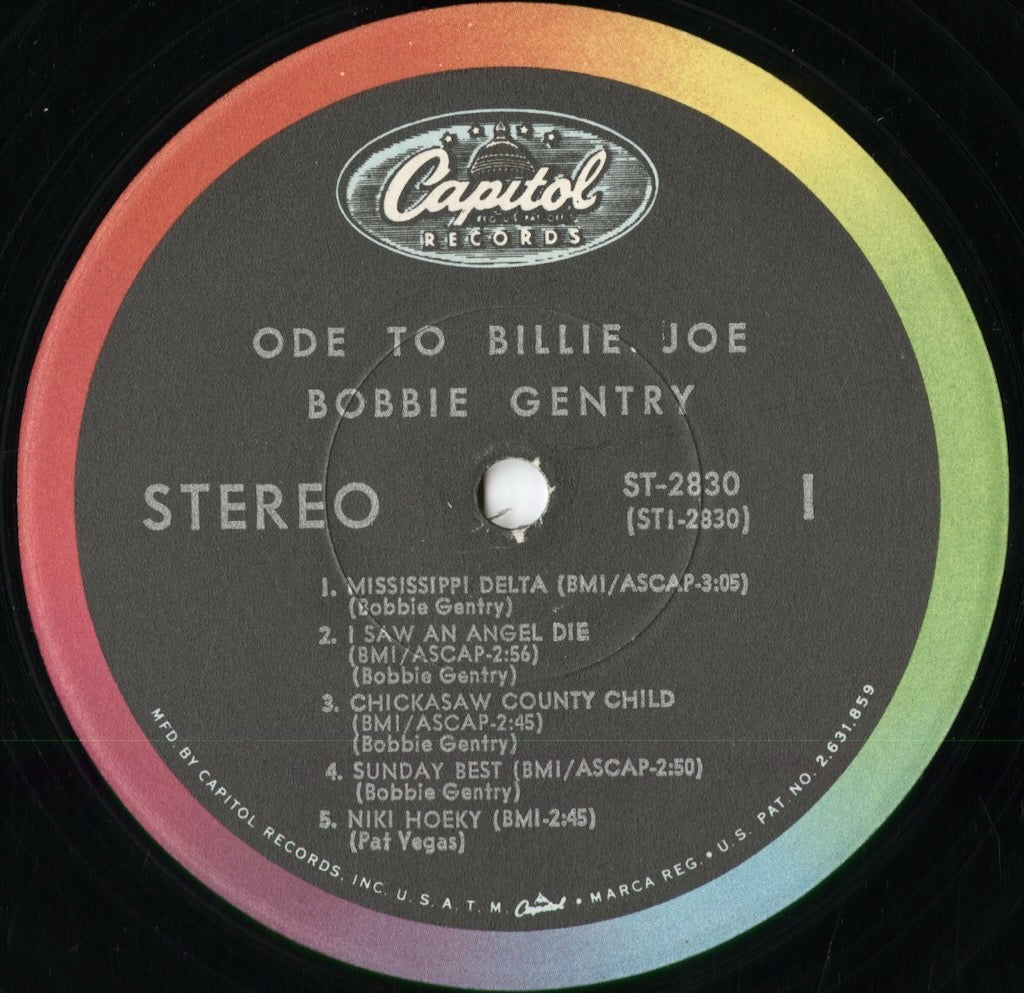 Bobbie Gentry - Ode To Billie Joe (ST-2830) 1967 US Capitol|中古LP