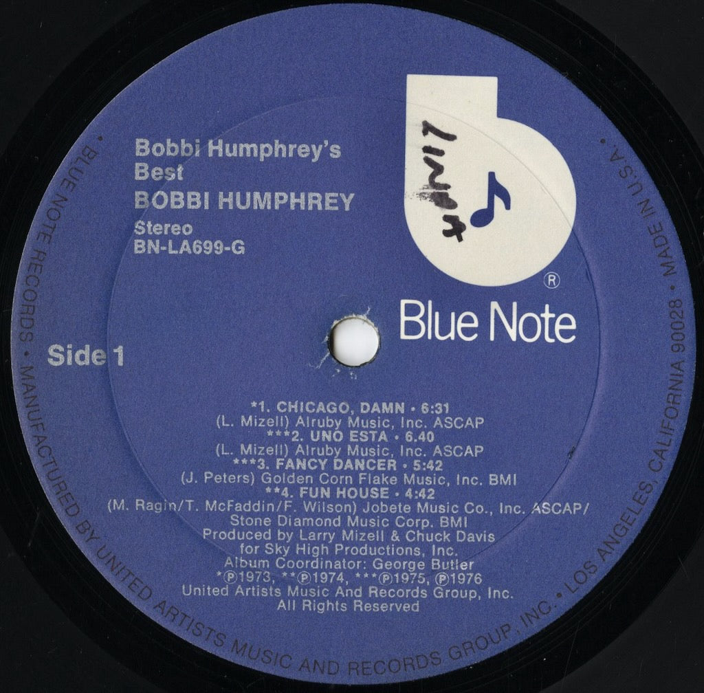 Bobbi Humphrey - Bobbi Humphrey's Best (BN LA699-G) 1976 US Blue Note|中古LP