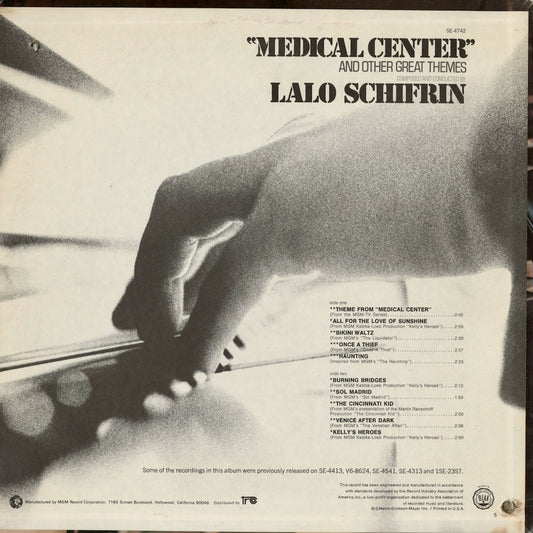 Lalo Schifrin - Medical Center (SE-4742) 1970 US MGM|中古LP