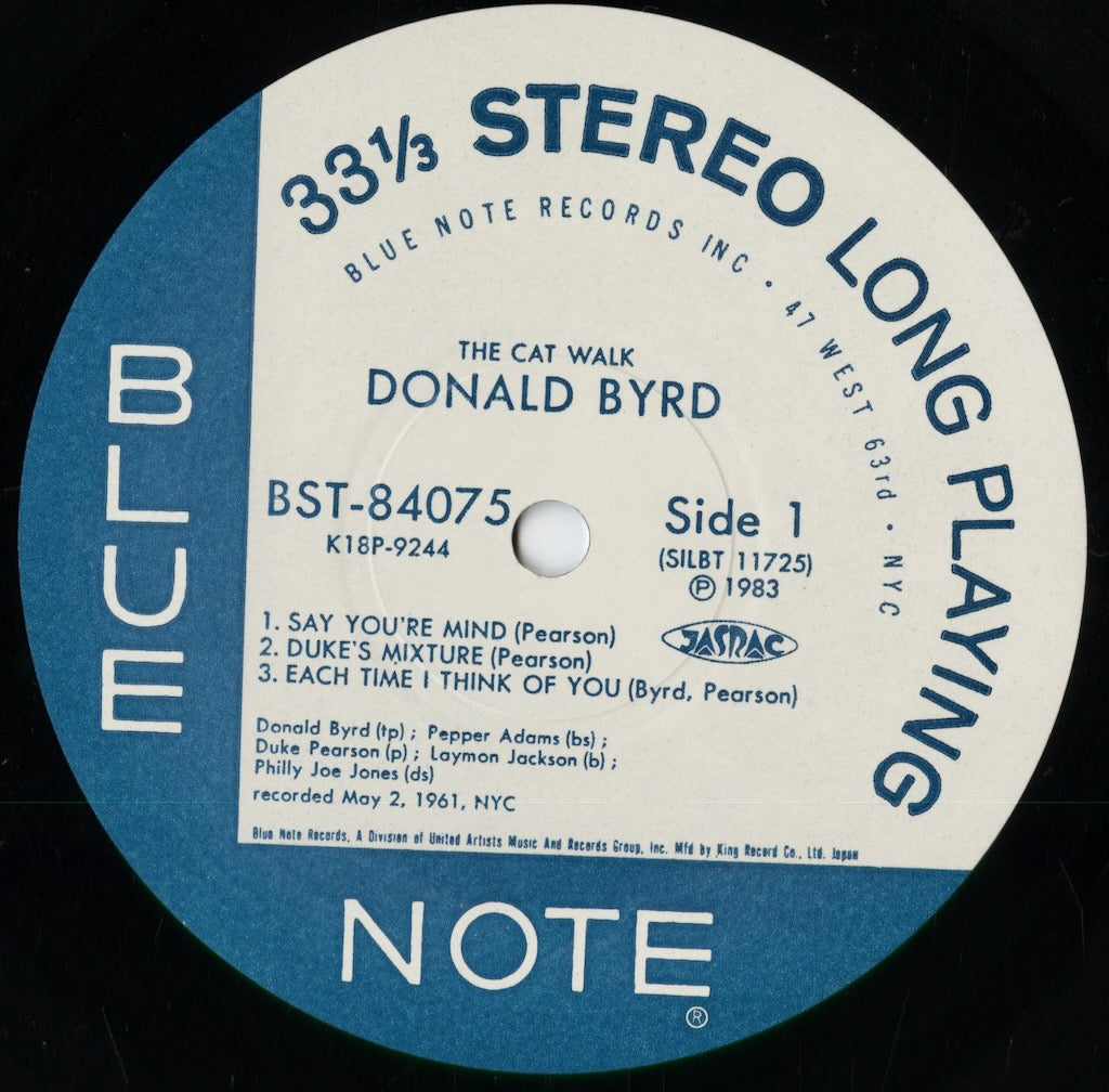 Donald Byrd - The Cat Walk (K18P 9244) 1983 JPN Blue Note|中古LP