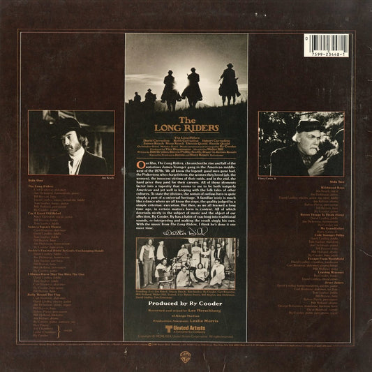 Ry Cooder - The Long Riders (HS 3448) LP 1980 US Warner Bros.|中古LP