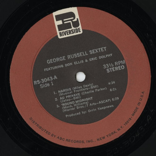 George Russell Sextet Featuring Don Ellis & Eric Dolphy - 1 2 3 4 5 6extet (RS-3043) LP 1969 US Riverside|中古LP