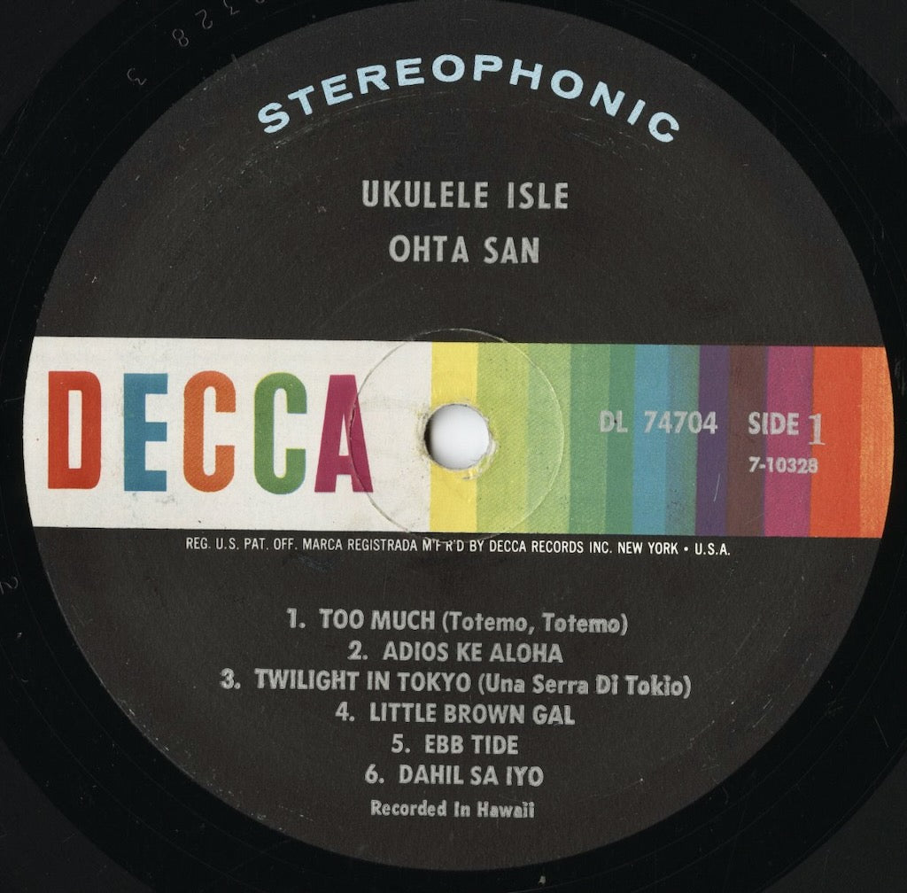 Ohta San / Ukulele Isle (DL 74704) LP 1965 US Decca|中古LP