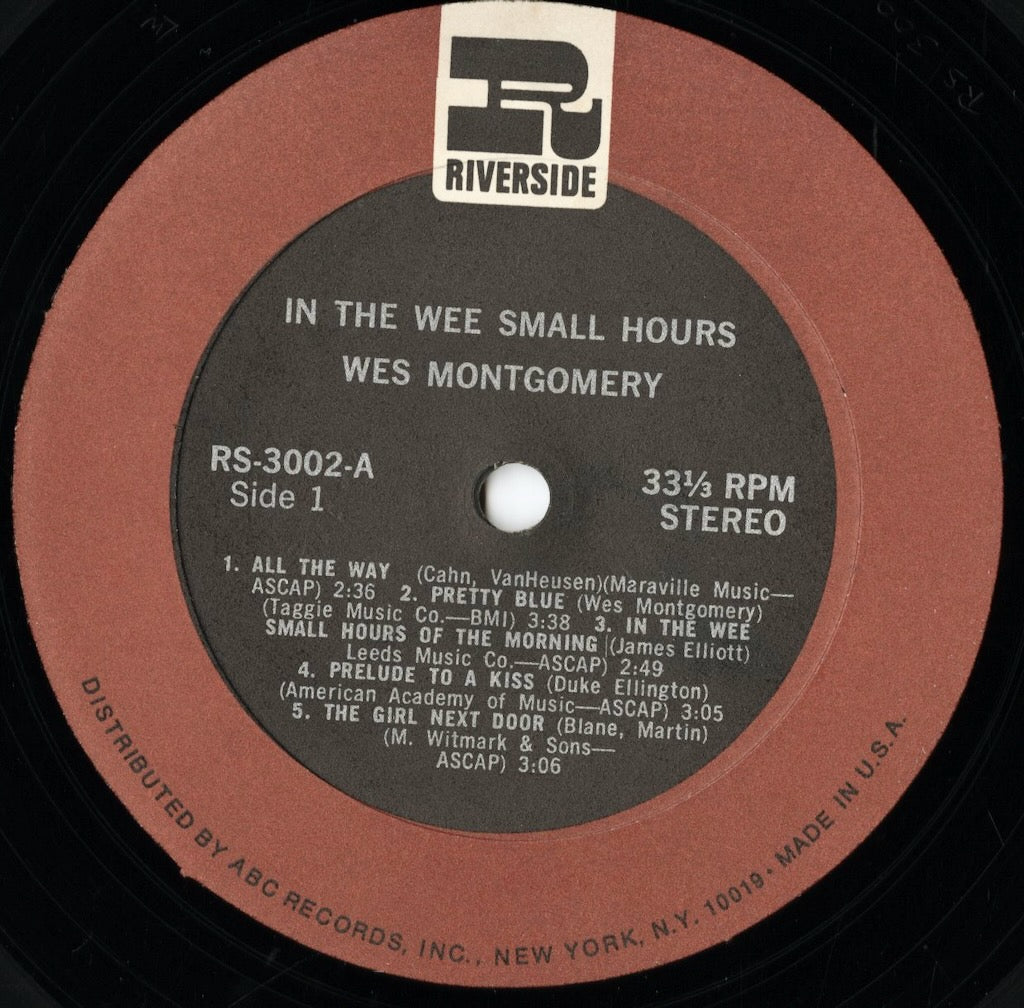 Wes Montgomery / ウェス・モンゴメリー / In The Wee Small Hours (RS 3002)