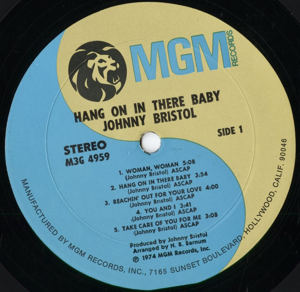 Johnny Bristol - Hang On In There Baby (M3G 4959) 1974 US MGM|中古LP
