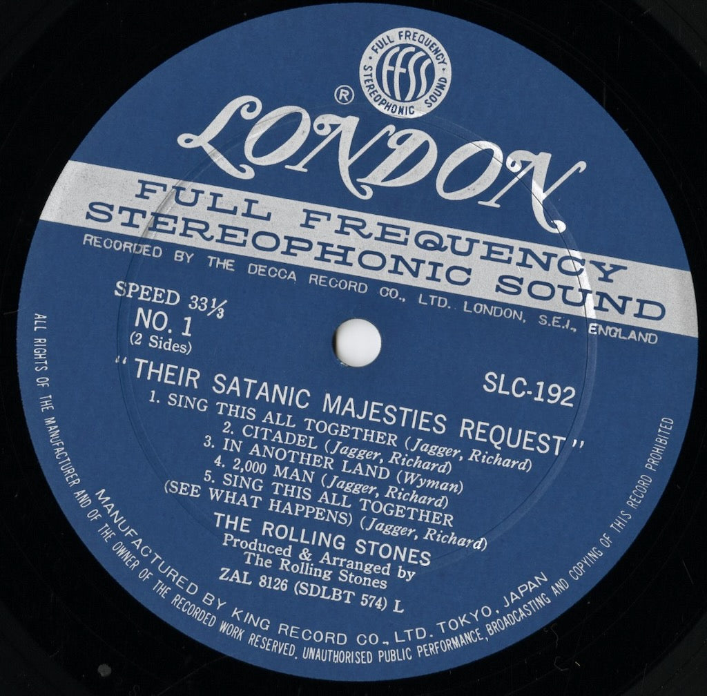 Rolling Stones – Their Satanic Majesties Request (SLC 192) LP 1968 JPN London/キングレコード | 中古LP
