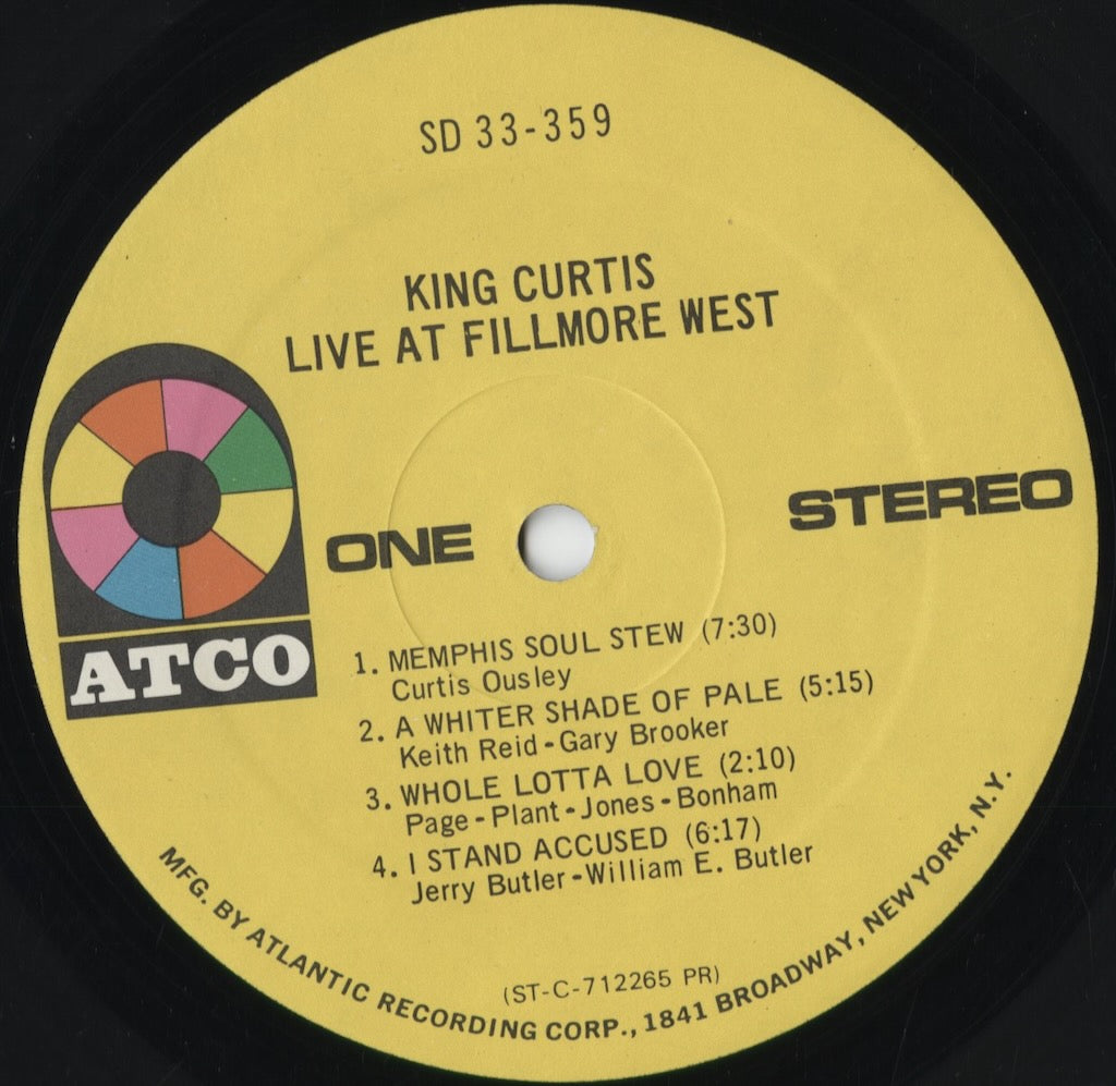 King Curtis - Live At Fillmore West (SD 33-359) 1971 US ATCO|中古LP