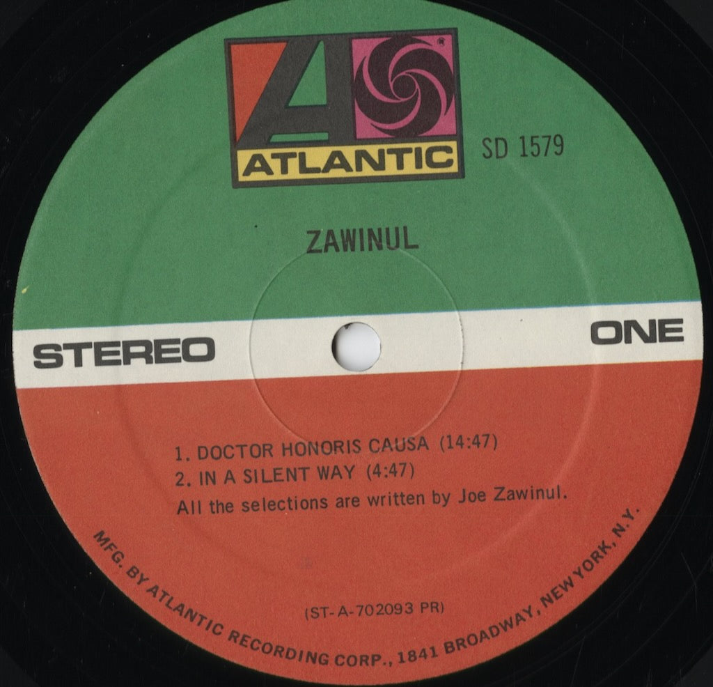 Joe Zawinul - Zawinul (SD 1579) 1971 US Atlantic|中古LP
