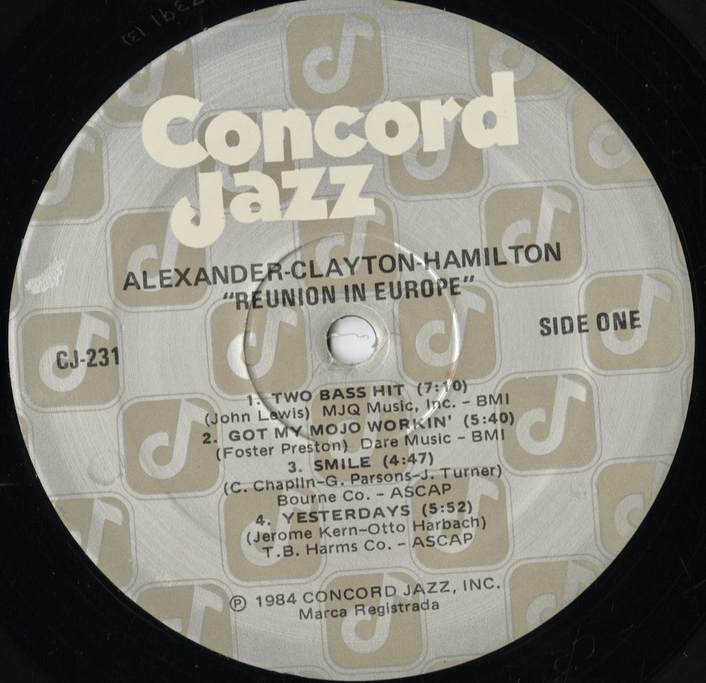 Monty Alexander - Reunion In Europe (CJ 231) 1984 US Concord Jazz|中古LP