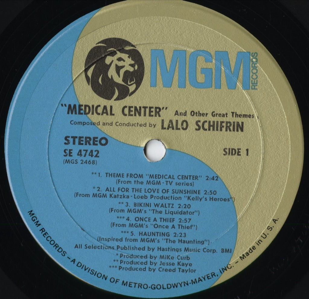 Lalo Schifrin - Medical Center (SE-4742) 1970 US MGM|中古LP