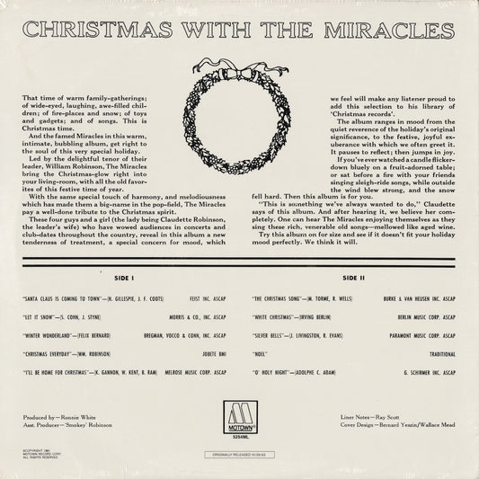 The Miracles - Christmas With The Miracles (5254ML) LP US Motown|中古LP