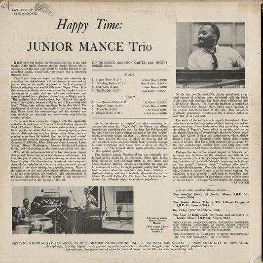Junior Mance - Happy Time (JLP 977) 1962 US Jazzland|中古LP